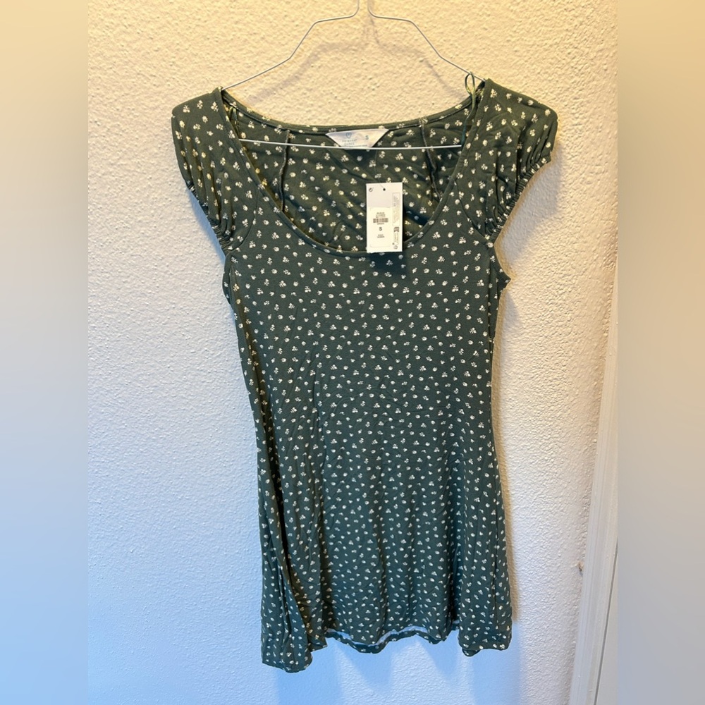 Green and white flowers dress from Primark